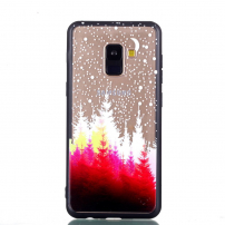 Etui plastikowe wytłoczone las do Samsung Galaxy A8 (2018) - przezroczyste