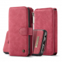 Caseme 2w1 pokrowiec portfelowy Samsung Galaxy S9 - czerwony