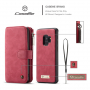 Caseme 2w1 pokrowiec portfelowy Samsung Galaxy S9 - czerwony