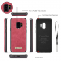 Caseme 2w1 pokrowiec portfelowy Samsung Galaxy S9 - czerwony