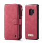 Caseme 2w1 pokrowiec portfelowy Samsung Galaxy S9 - czerwony