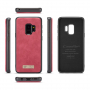 Caseme 2w1 pokrowiec portfelowy Samsung Galaxy S9 - czerwony