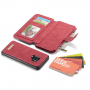 Caseme 2w1 pokrowiec portfelowy Samsung Galaxy S9 - czerwony