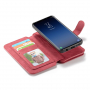 Caseme 2w1 pokrowiec portfelowy Samsung Galaxy S9 - czerwony