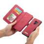 Caseme 2w1 pokrowiec portfelowy Samsung Galaxy S9 - czerwony