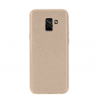 Nxe etui plastikowe lśniące do Samsung Galaxy A8 (2018) - złote