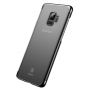 Baseus Glitter etu przezroczyste z ramką do Samsung Galaxy S9 - czarne