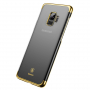 Baseus Glitter etu przezroczyste z ramką do Samsung Galaxy S9 - złote
