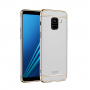 Mofi etui plastikowe do Samsung Galaxy A8 (2018) - srebrne
