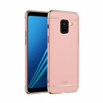 Mofi etui plastikowe do Samsung Galaxy A8 (2018) - różowo-złote