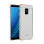 Mofi etui plastikowe do Samsung Galaxy A8 Plus (2018) - srebrne