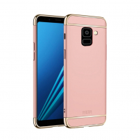 Mofi etui plastikowe do Samsung Galaxy A8 Plus (2018) - różowo-złote