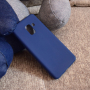 Etui silikonowe do Samsung Galaxy A8 (2018) - ciemnoniebieskie