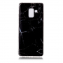 Etui plastikowe marmur do Samsung Galaxy A8 (2018) - czarne