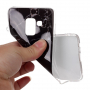 Etui plastikowe marmur do Samsung Galaxy A8 (2018) - czarne