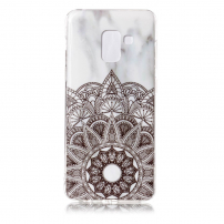 Etui plastikowe mandala do Samsung Galaxy A8 (2018) - białe