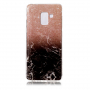 Etui plastikowe marmur do Samsung Galaxy A8 (2018) - brązowo-czarne