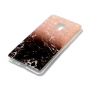 Etui plastikowe marmur do Samsung Galaxy A8 (2018) - brązowo-czarne