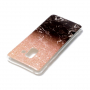 Etui plastikowe marmur do Samsung Galaxy A8 (2018) - brązowo-czarne