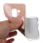 Etui plastikowe marmur do Samsung Galaxy A8 (2018) - brązowo-czarne