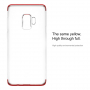 Baseus Armor etui plastikowe przezroczyste do Samsung Galaxy S9 - czerwone