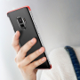 Baseus Armor etui plastikowe przezroczyste do Samsung Galaxy S9 - czerwone