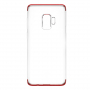 Baseus Armor etui plastikowe przezroczyste do Samsung Galaxy S9 - czerwone