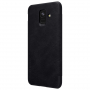 Nillkin Qin pokrowiec skórzany flip do Samsung Galaxy A6 (2018) - czarny