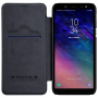 Nillkin Qin pokrowiec skórzany flip do Samsung Galaxy A6 (2018) - czarny