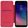 Nillkin Qin pokrowiec skórzany flip do Samsung Galaxy A6 (2018) - czerwony