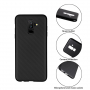 Etui plastikowe z teksturą karbonu Samsung Galaxy A6 Plus (2018) - czarne
