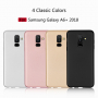 Etui plastikowe z teksturą karbonu Samsung Galaxy A6 Plus (2018) - czarne