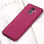 X-Level etui plastikowe matowe do Samsung Galaxy A6 Plus (2018) - bordowe