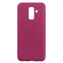 X-Level etui plastikowe matowe do Samsung Galaxy A6 Plus (2018) - bordowe