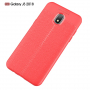 Litchi etui skórzane do Samsung Galaxy J3 (2018) - czerwone