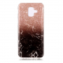 Etui plastikowe marmur do Samsung Galaxy A6 (2018) - brązowo-czarne