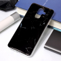 Etui plastikowe marmur do Samsung Galaxy A6 Plus (2018) - czarne