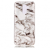 Etui plastikowe marmur do Samsung Galaxy A6 Plus (2018) - białe
