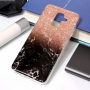 Etui plastikowe marmur do Samsung Galaxy A6 Plus (2018) - brązowo-czarne