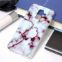 Etui plastikowe marmur do Samsung Galaxy A6 Plus (2018) - czerwone