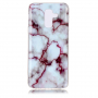 Etui plastikowe marmur do Samsung Galaxy A6 Plus (2018) - czerwone