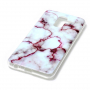 Etui plastikowe marmur do Samsung Galaxy A6 Plus (2018) - czerwone