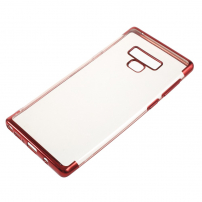 Etui plastikowe przezroczyste z ramką do Samsung Galaxy Note 9 - czerwone