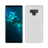 Etui plastikowe z teksturą karbonu Samsung Galaxy Note 9 - srebrne