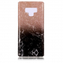 Etui plastikowe marmur do Samsung Galaxy Note 9 - brązowo-czarne