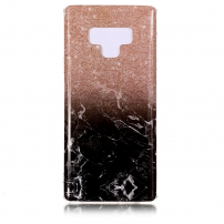 Etui plastikowe marmur do Samsung Galaxy Note 9 - brązowo-czarne