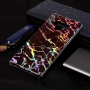 Etui plastikowe holograficzne marmur do Samsung Galaxy Note 9 - czarne