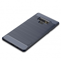 Ipaky etui plastikowe z teksturą szlifowaną do Samsung Galaxy Note 9 - ciemnoniebieskie