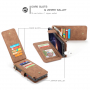 Caseme 2w1 pokrowiec portfelowy Samsung Galaxy Note 9 - brązowy