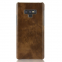 Litchi Skin etui skórzane do Samsung Galaxy Note 9 - brązowe